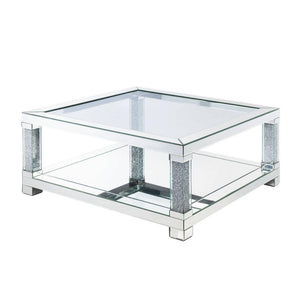 ACME - Noralie - Coffee Table - Mirrored & Faux Diamonds - Wood - 5th Avenue Furniture