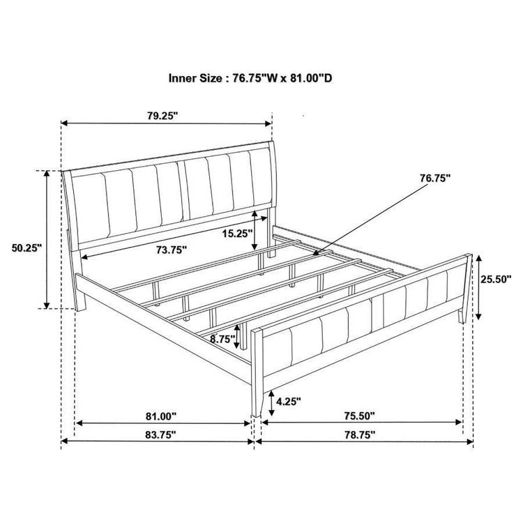 CoasterEveryday - Carlton - Upholstered Bed - 5th Avenue Furniture