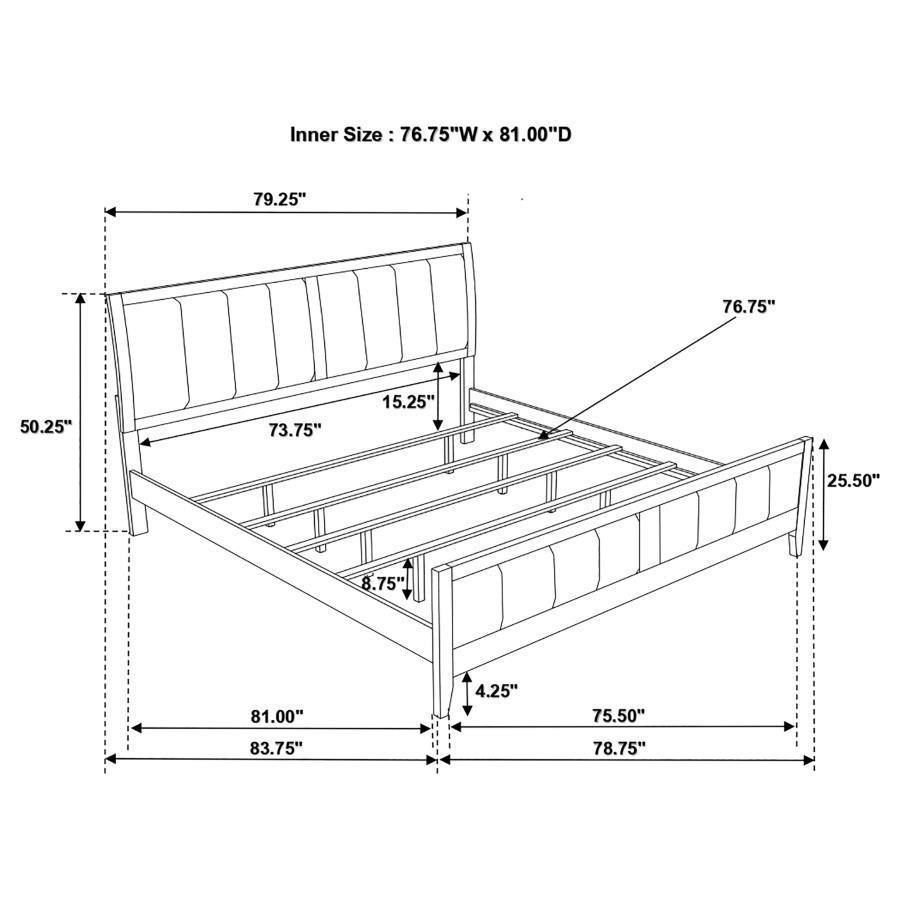 CoasterEveryday - Carlton - Upholstered Bed - 5th Avenue Furniture