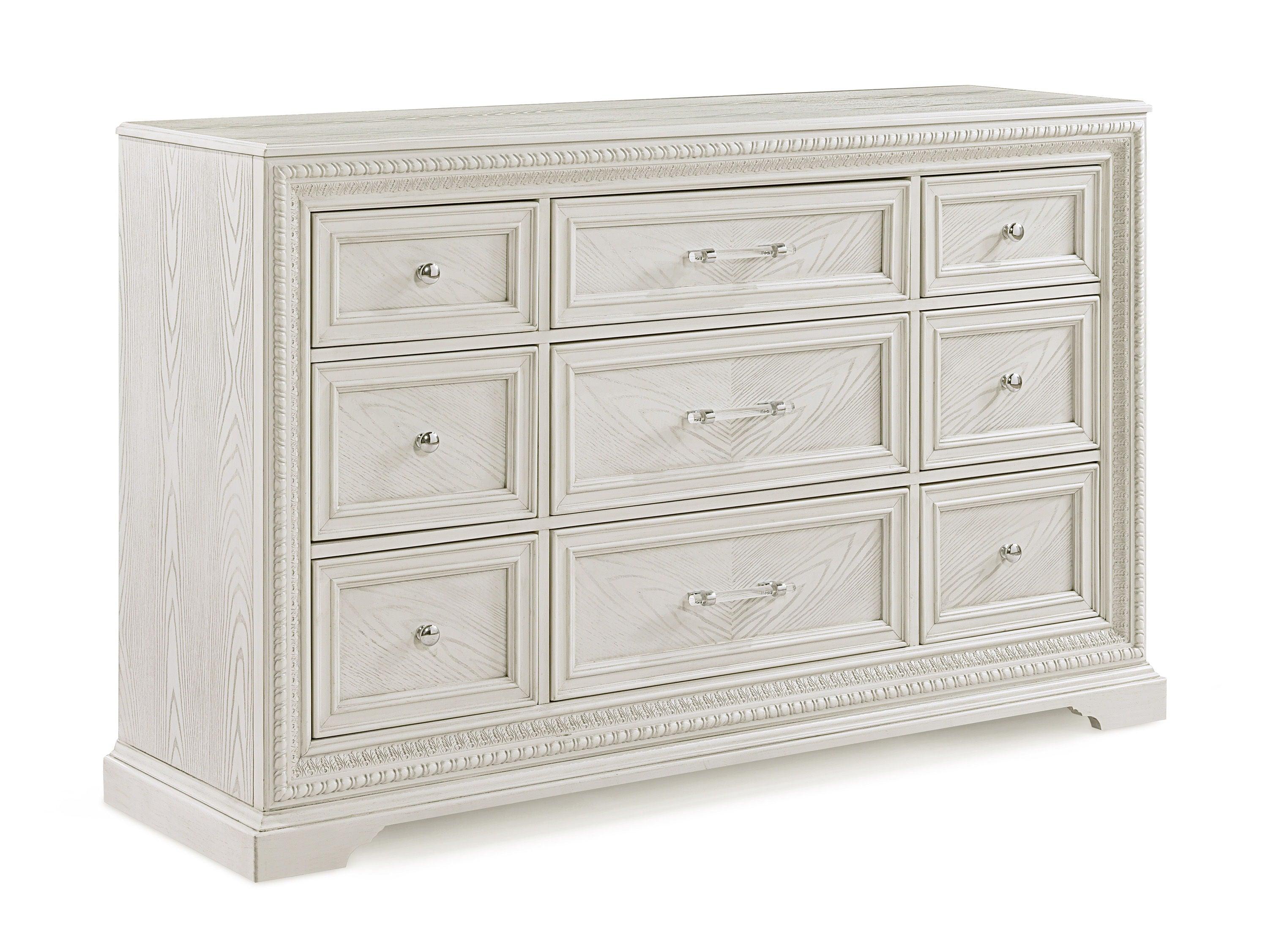 Crown Mark - Alexandria - Dresser & Mirror - White - 5th Avenue Furniture