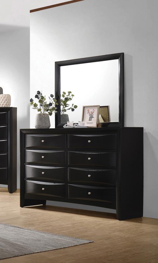 CoasterEssence - Briana - Rectangle Dresser Mirror - Black - 5th Avenue Furniture