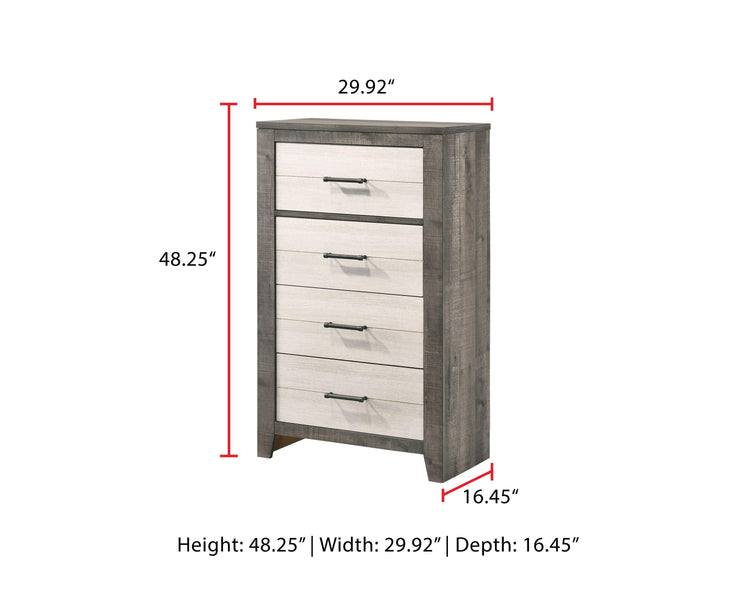 Crown Mark - Rhett - Chest - White - 5th Avenue Furniture