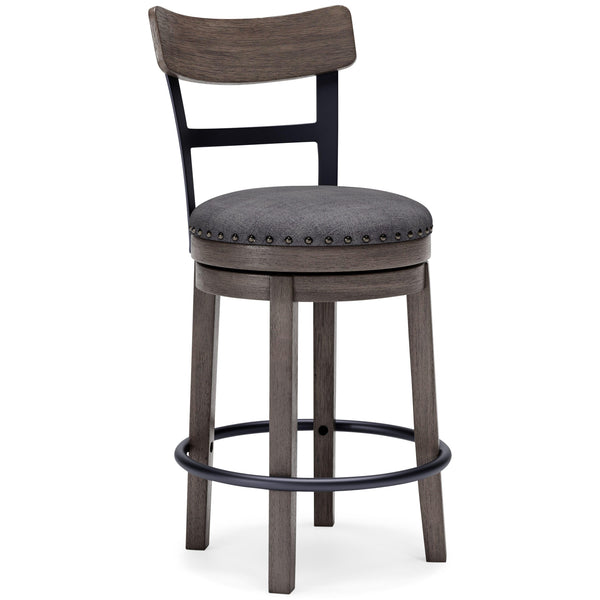 Signature Design by Ashley® - Caitbrook - Gray - Uph Swivel Barstool - 5th Avenue Furniture
