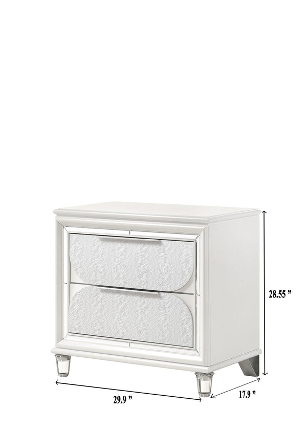Crown Mark - Eden - Nightstand - White - 5th Avenue Furniture