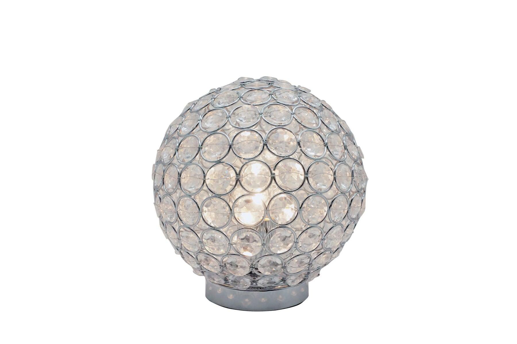 Crown Mark - Crystal Globe - Table Lamp (Set of 2) - Gray - 5th Avenue Furniture