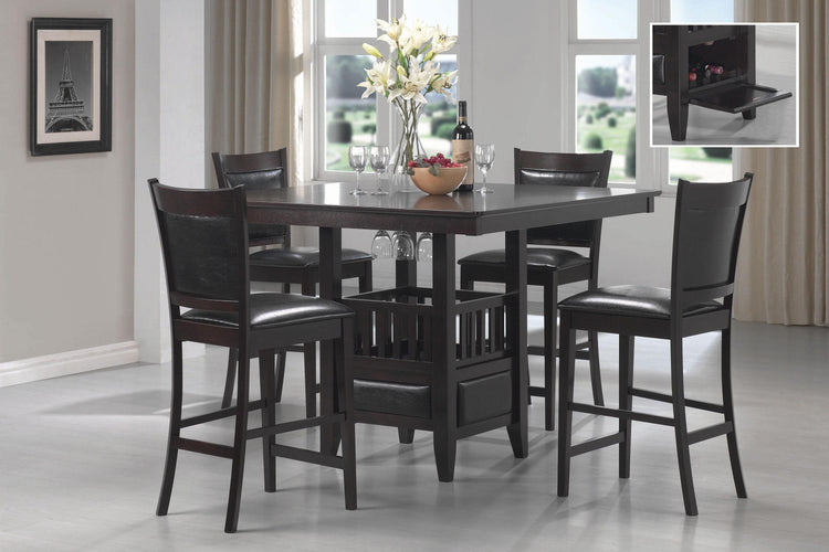 CoasterEveryday - Jaden - 5 Piece Dining Room Set - Espresso And Black - 5th Avenue Furniture