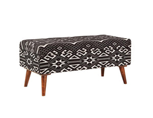 CoasterEssence - Cababi - Upholstered Storage Bench - Black And White - 5th Avenue Furniture