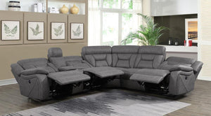 CoasterEssence - Higgins - Four-Piece Upholstered Power Sectional - 5th Avenue Furniture