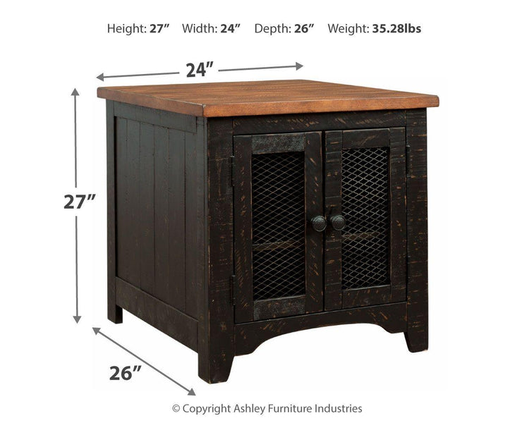 Ashley Furniture - Valebeck - Black / Brown - Rectangular End Table - 5th Avenue Furniture