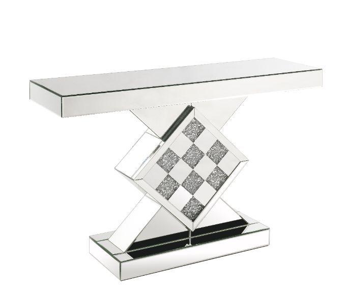 ACME - Noralie - Accent Table - Mirrored - Wood - 32" - 5th Avenue Furniture