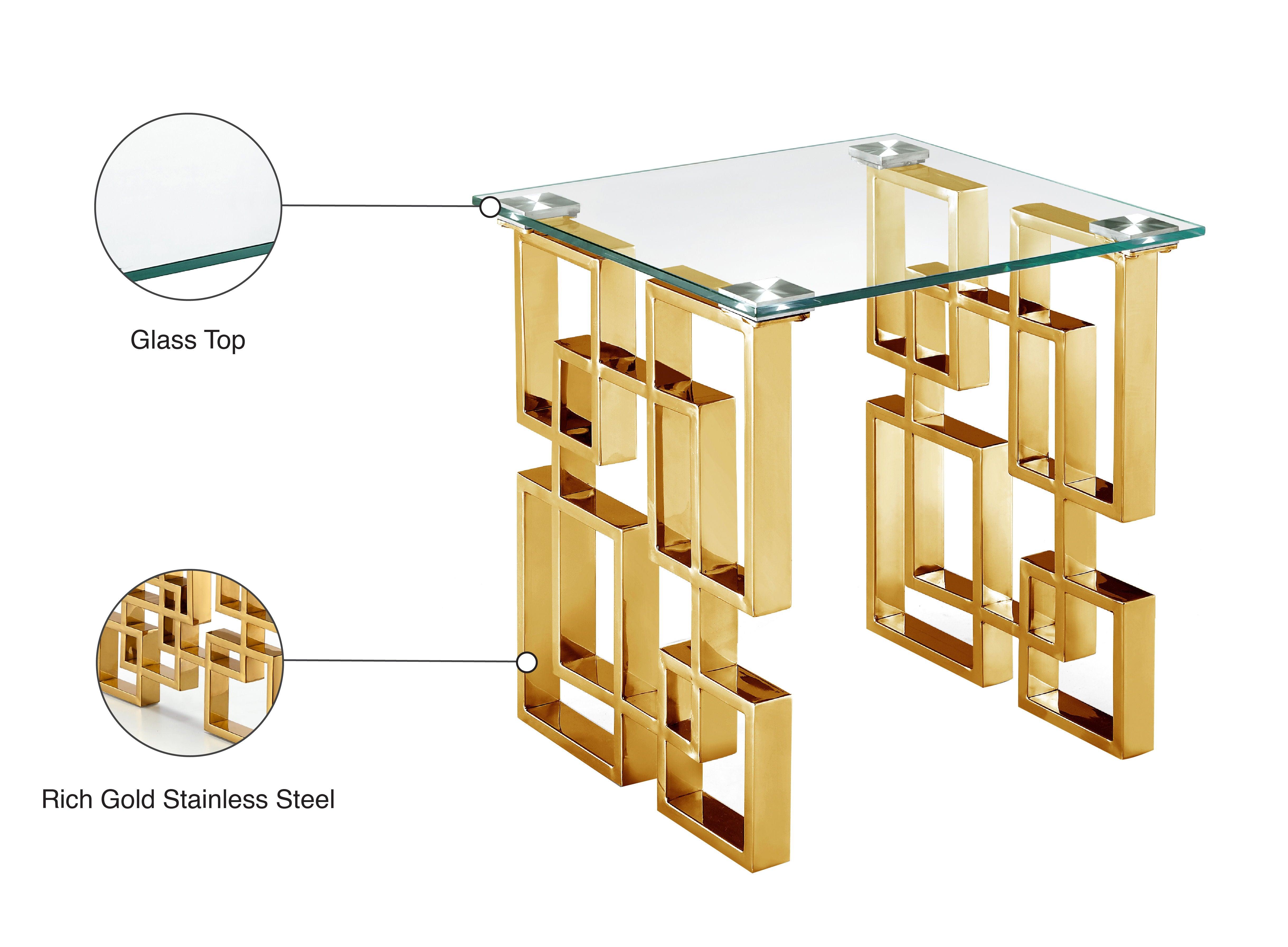 Meridian Furniture - Pierre - End Table - Gold - 5th Avenue Furniture