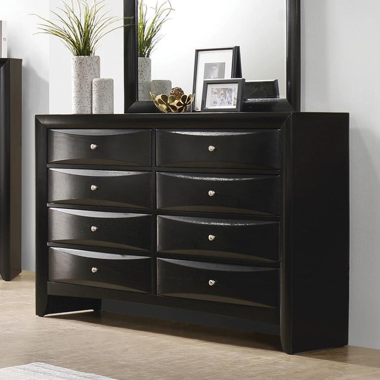 CoasterEssence - Briana - Rectangular 8-Drawer Dresser - Black - 5th Avenue Furniture