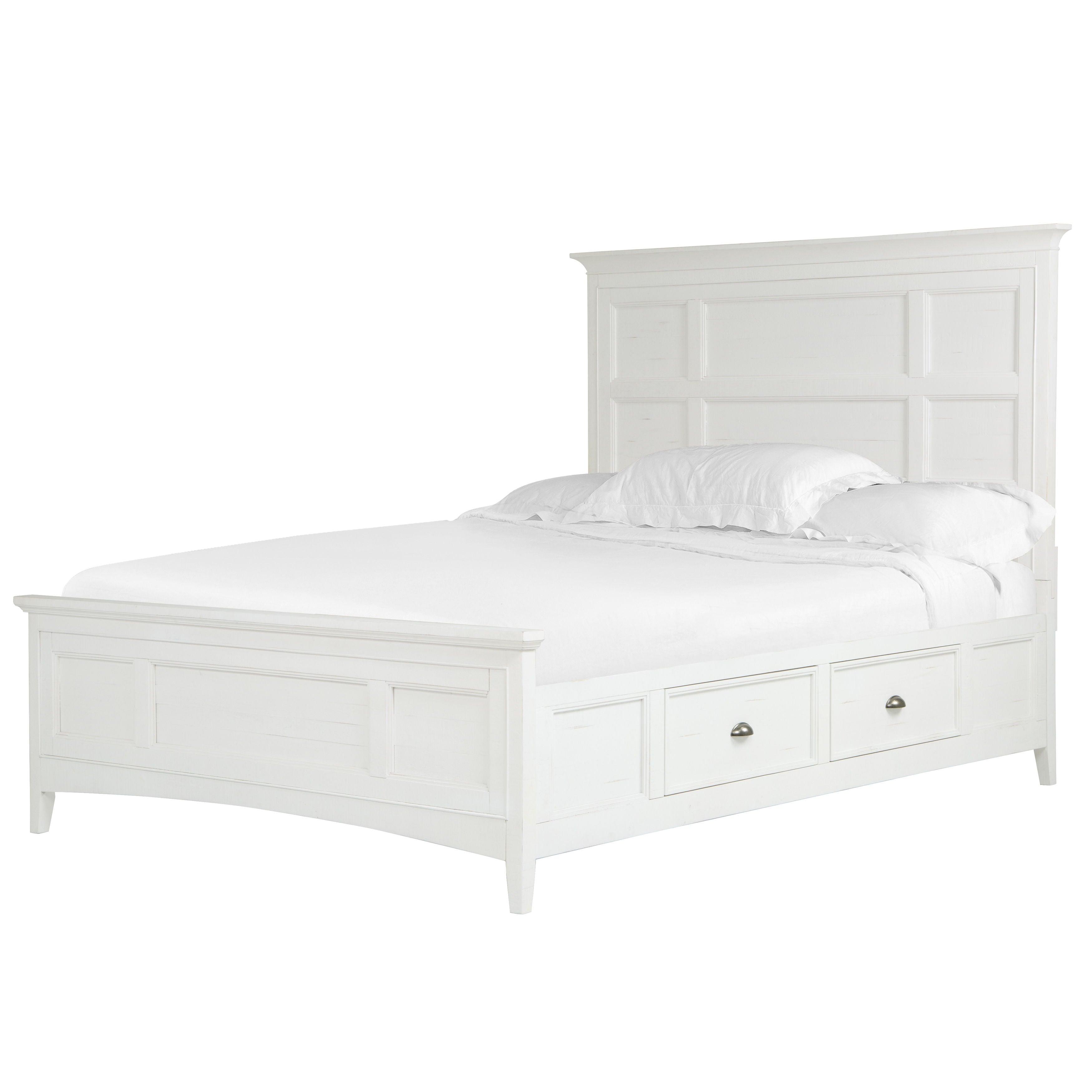 Magnussen Furniture - Heron Cove - Complete Panel Bed With Storage Rails - 5th Avenue Furniture