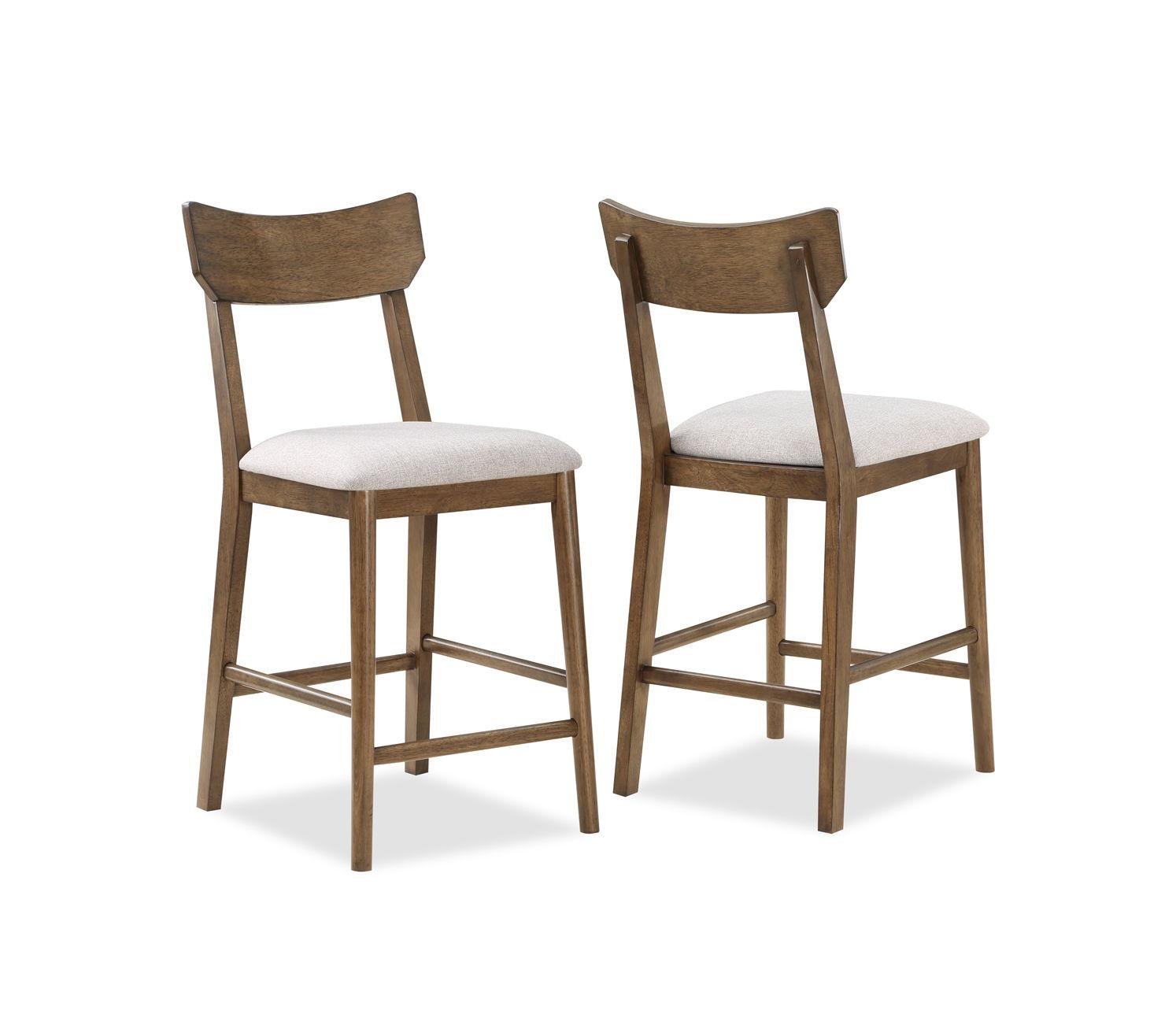 Crown Mark - Weldon - Counter Height Chair (Set of 2) - Brown - 5th Avenue Furniture