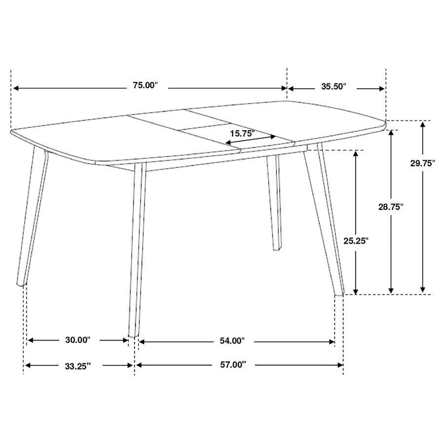 CoasterEveryday - Redbridge - Butterfly Leaf Dining Table - Natural Walnut - 5th Avenue Furniture