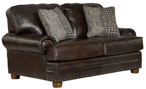 Roberto - Loveseat - Cocoa - Leather - 5th Avenue Furniture