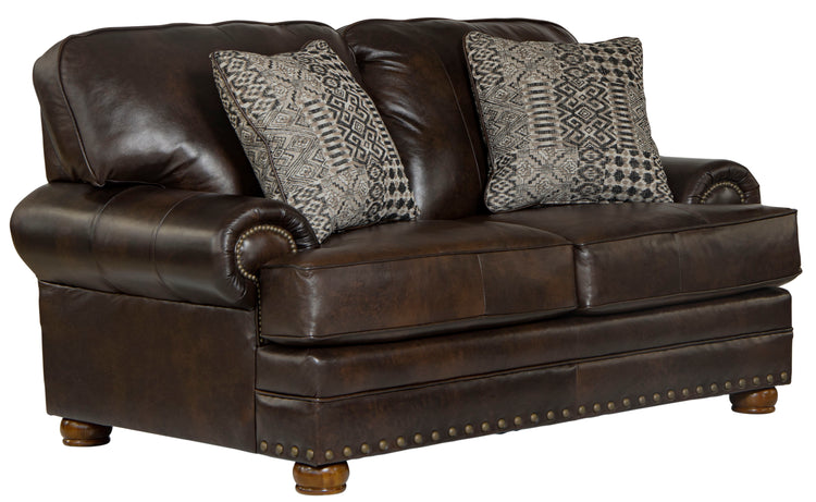 Roberto - Loveseat - Cocoa - Leather - 5th Avenue Furniture