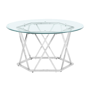 Steve Silver Furniture - Escondido - Glass Cocktail Table - Silver - 5th Avenue Furniture