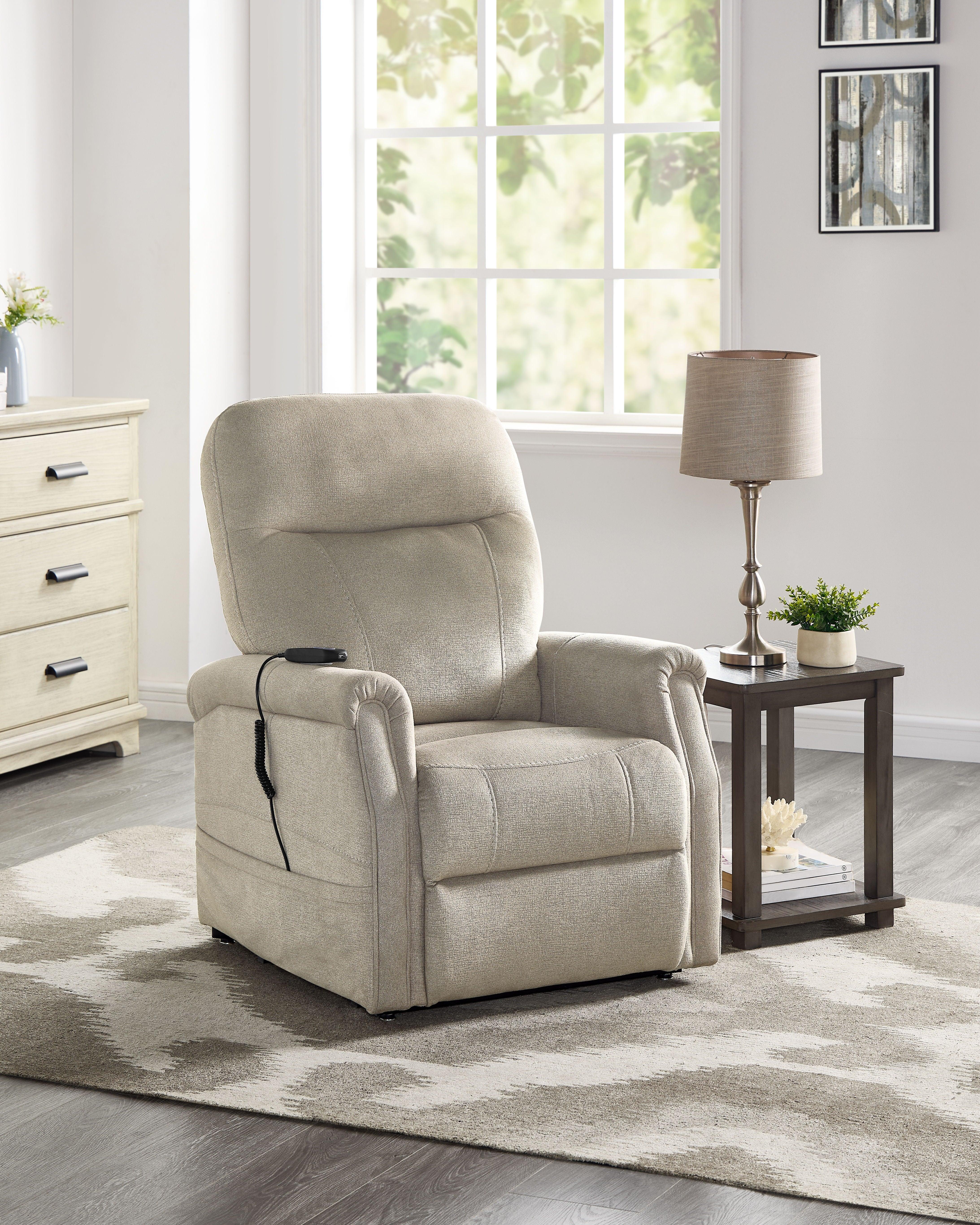 Steve Silver Furniture - Rhodes - Power Lift Chair - Tan - 5th Avenue Furniture