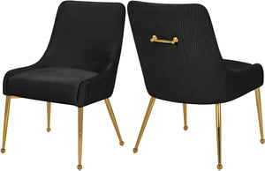 Meridian Furniture - Ace - Dining Chair with Gold Legs (Set of 2) - 5th Avenue Furniture