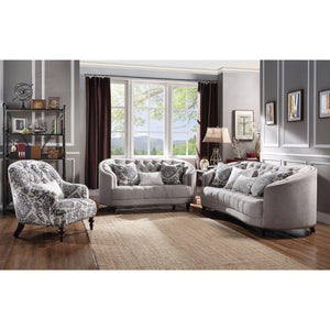 ACME - Saira - Loveseat - Light Gray Fabric - 5th Avenue Furniture
