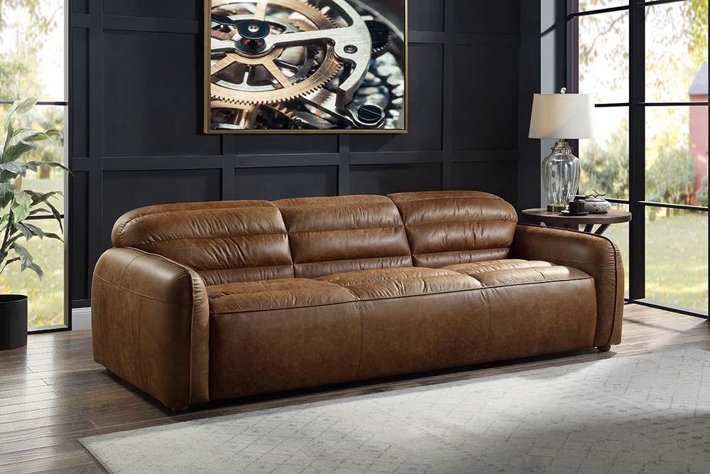 ACME - Rafer - Sofa - Cocoa Top Grain Leather - 5th Avenue Furniture
