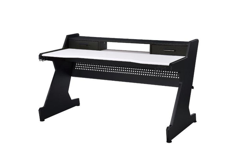 ACME - Bigga - Gaming Table - Black & White Finish - 5th Avenue Furniture