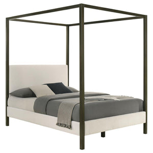 Coaster Fine Furniture - Monroe - Upholstered Canopy Platform Bed - 5th Avenue Furniture