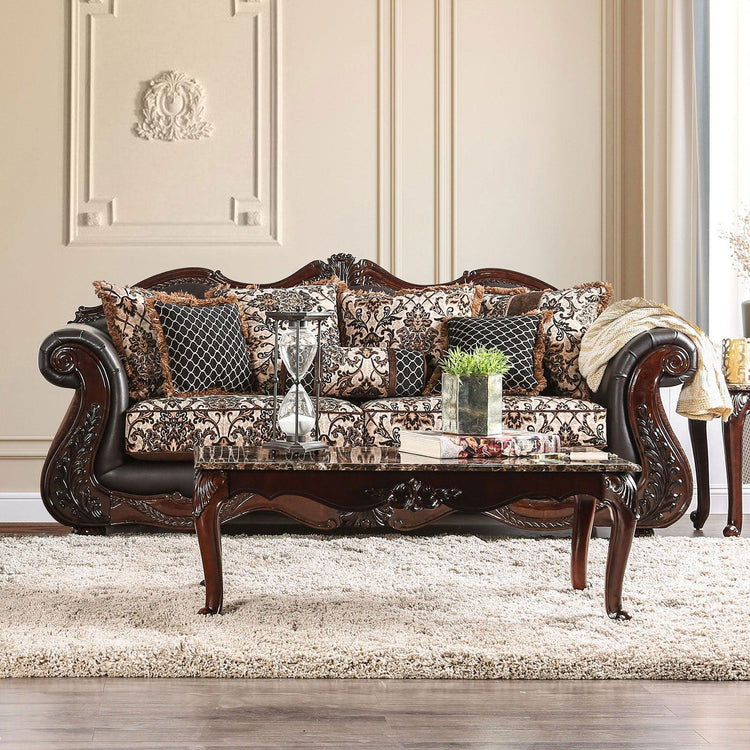 Furniture of America - Jamael - Sofa - Brown / Espresso - 5th Avenue Furniture