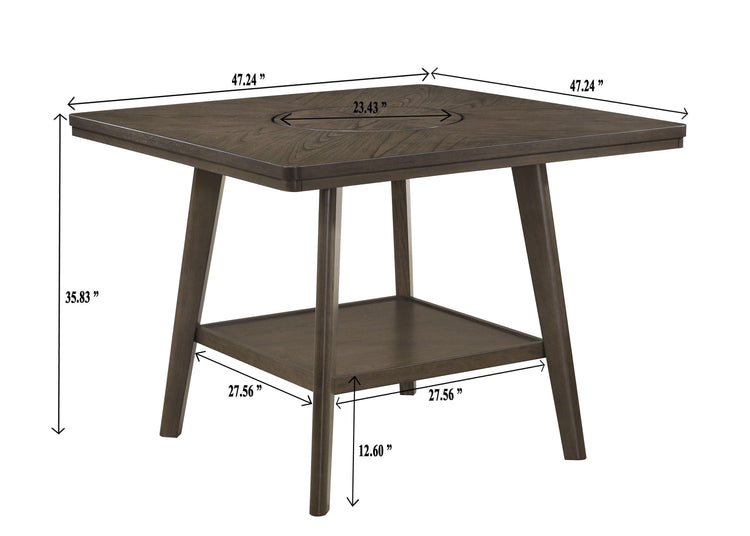 Crown Mark - Ember - Counter Height Table - Dark Brown - 5th Avenue Furniture