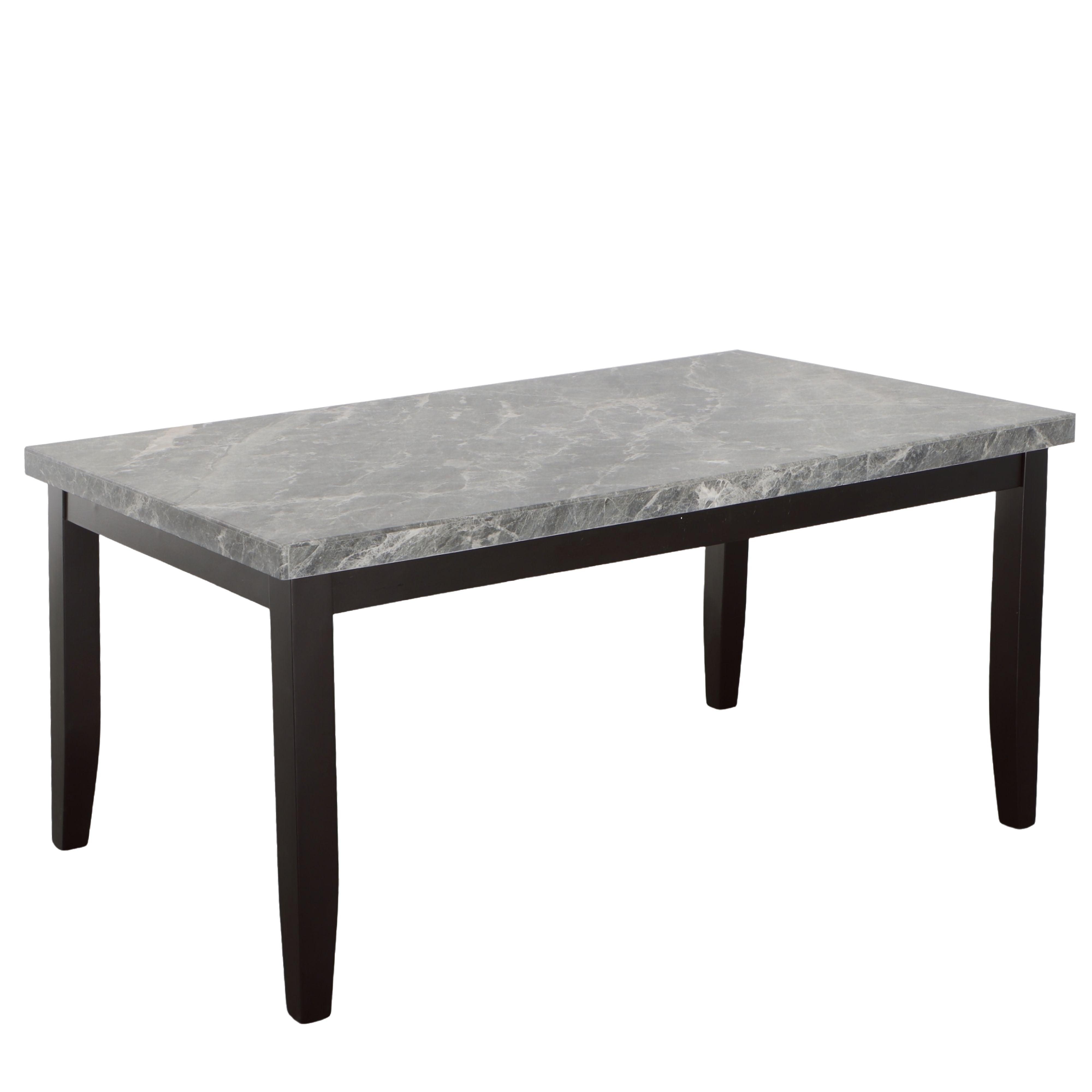Steve Silver Furniture - Napoli - Gray Marble Top Dining Table - Dark Gray - 5th Avenue Furniture