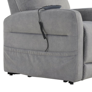 Steve Silver Furniture - Danville - Power Lift Chair With Heating And Massage - Gray - 5th Avenue Furniture