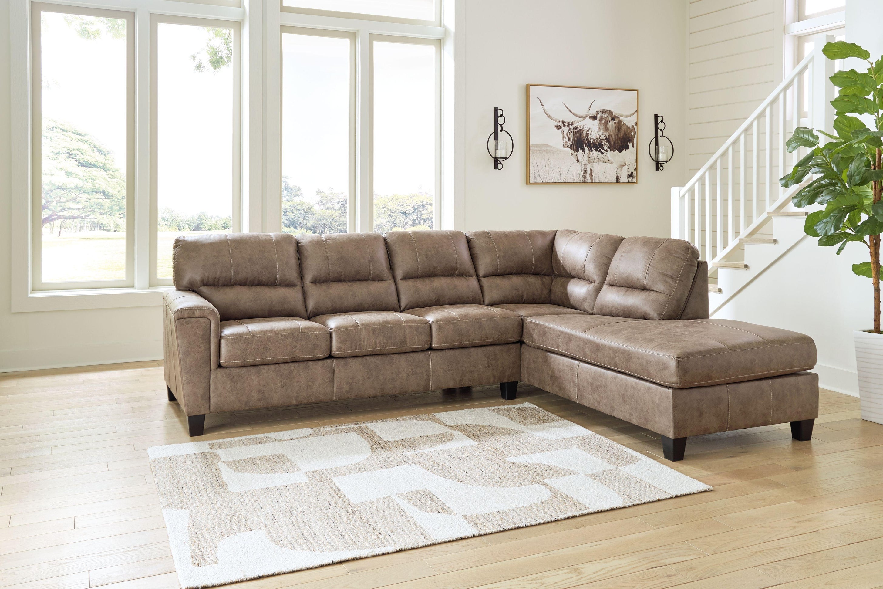 Signature Design by Ashley® - Navi - Stationary Sectional - 5th Avenue Furniture