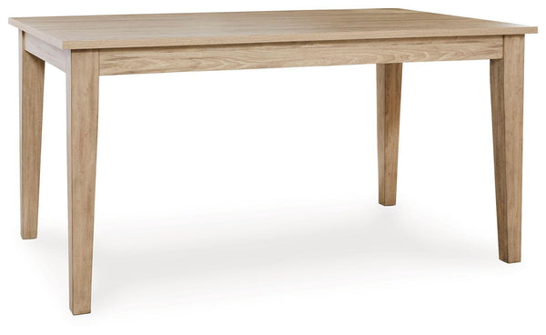 Signature Design by Ashley® - Gleanville - Light Brown - Rectangular Dining Room Table - 5th Avenue Furniture