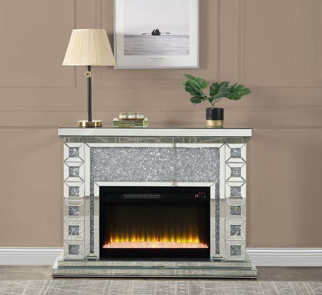 ACME - Noralie - Fireplace - Mirrored - 35" - 5th Avenue Furniture