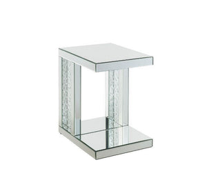 ACME - Nysa - Accent Table - Mirrored & Faux Crystals Inlay - 24" - 5th Avenue Furniture