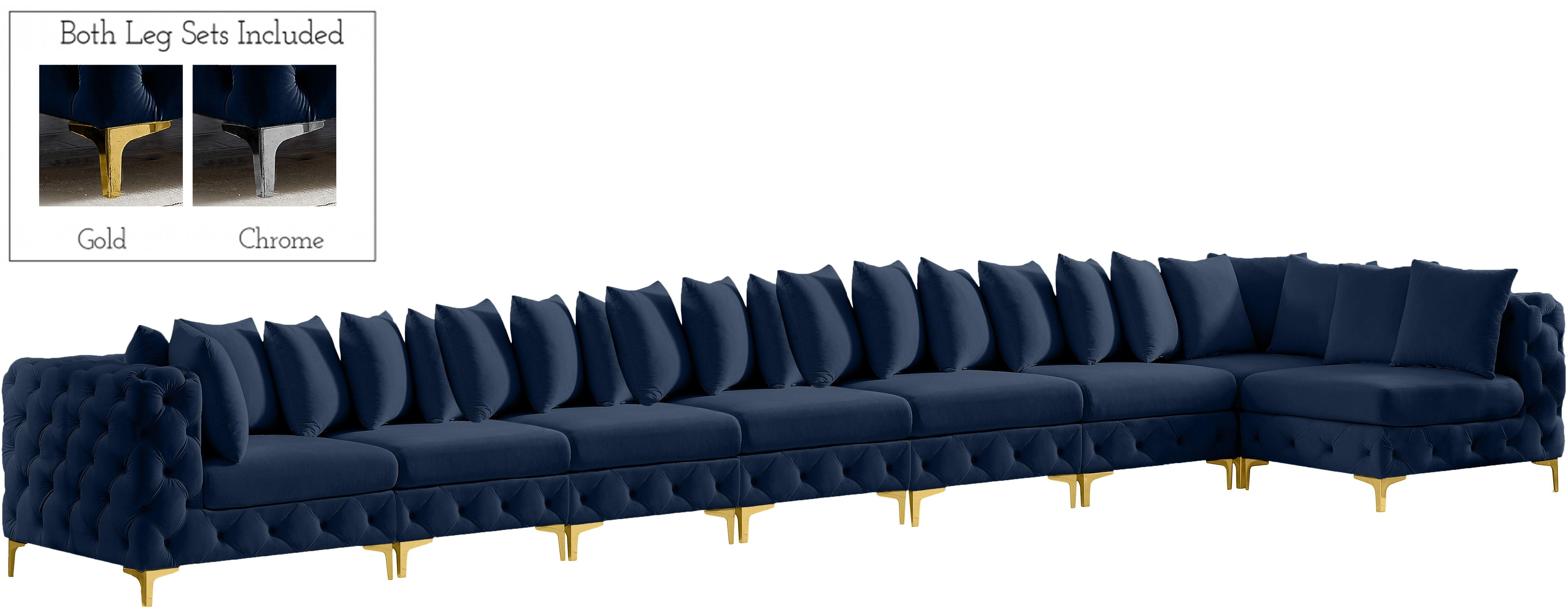 Meridian Furniture - Tremblay - Modular Sectional 8 Piece - Navy - Modern & Contemporary - 5th Avenue Furniture