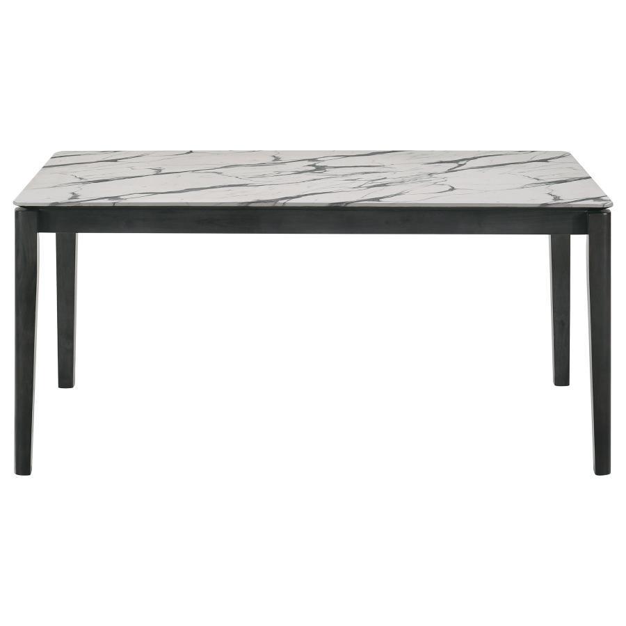 CoasterEssence - Stevie - Rectangular Faux Marble Top Dining Table - 5th Avenue Furniture
