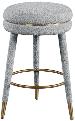 Meridian Furniture - Coral - Counter Stool - Gray - 5th Avenue Furniture