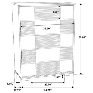 CoasterEveryday - Blacktoft - 5-Drawer Chest - Black - 5th Avenue Furniture