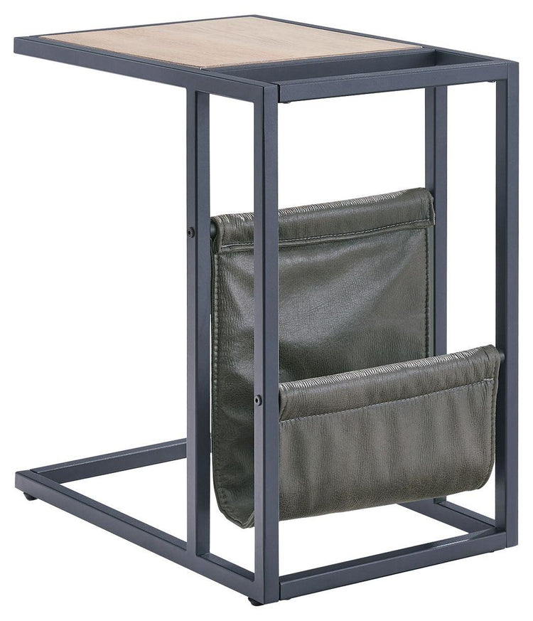 Signature Design by Ashley® - Freslowe - Light Brown / Black - Chair Side End Table With Magazine Basket - 5th Avenue Furniture