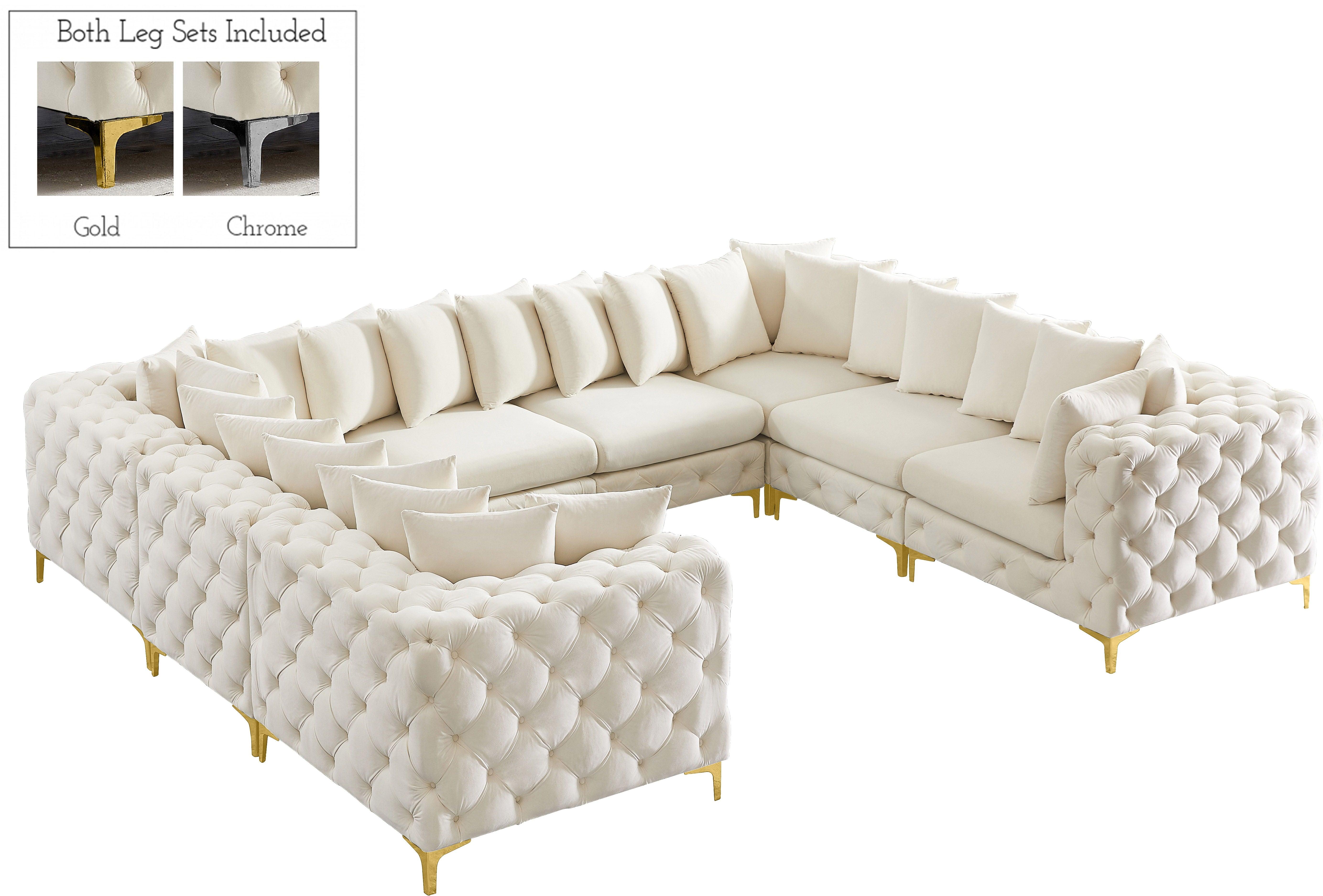 Meridian Furniture - Tremblay - Modular Sectional 8 Piece - Cream - Fabric - 5th Avenue Furniture
