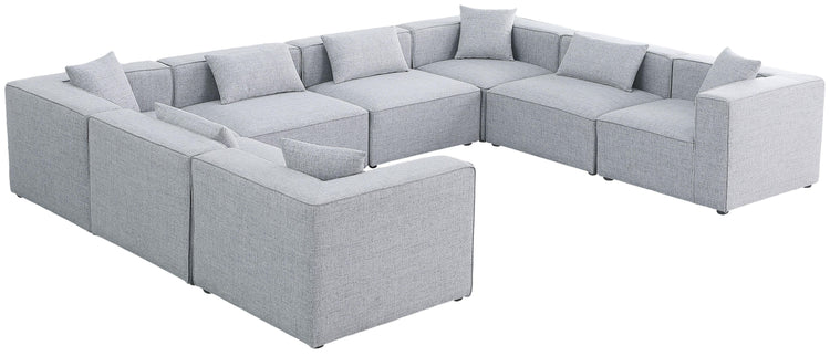 Meridian Furniture - Cube - Modular Sectional - Gray - 5th Avenue Furniture