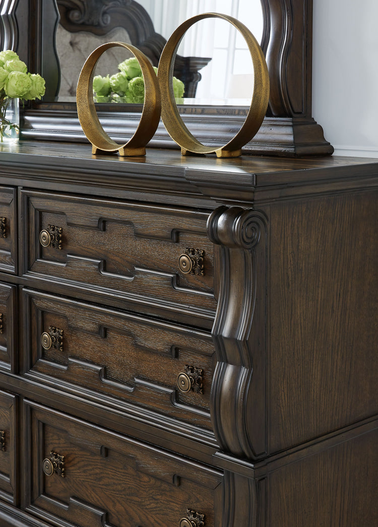 Maylee - Dresser And Mirror - Dark Brown Maylee - Dresser And Mirror - Dark Brown