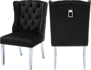 Meridian Furniture - Suri - Dining Chair with Chrome Legs (Set of 2) - 5th Avenue Furniture