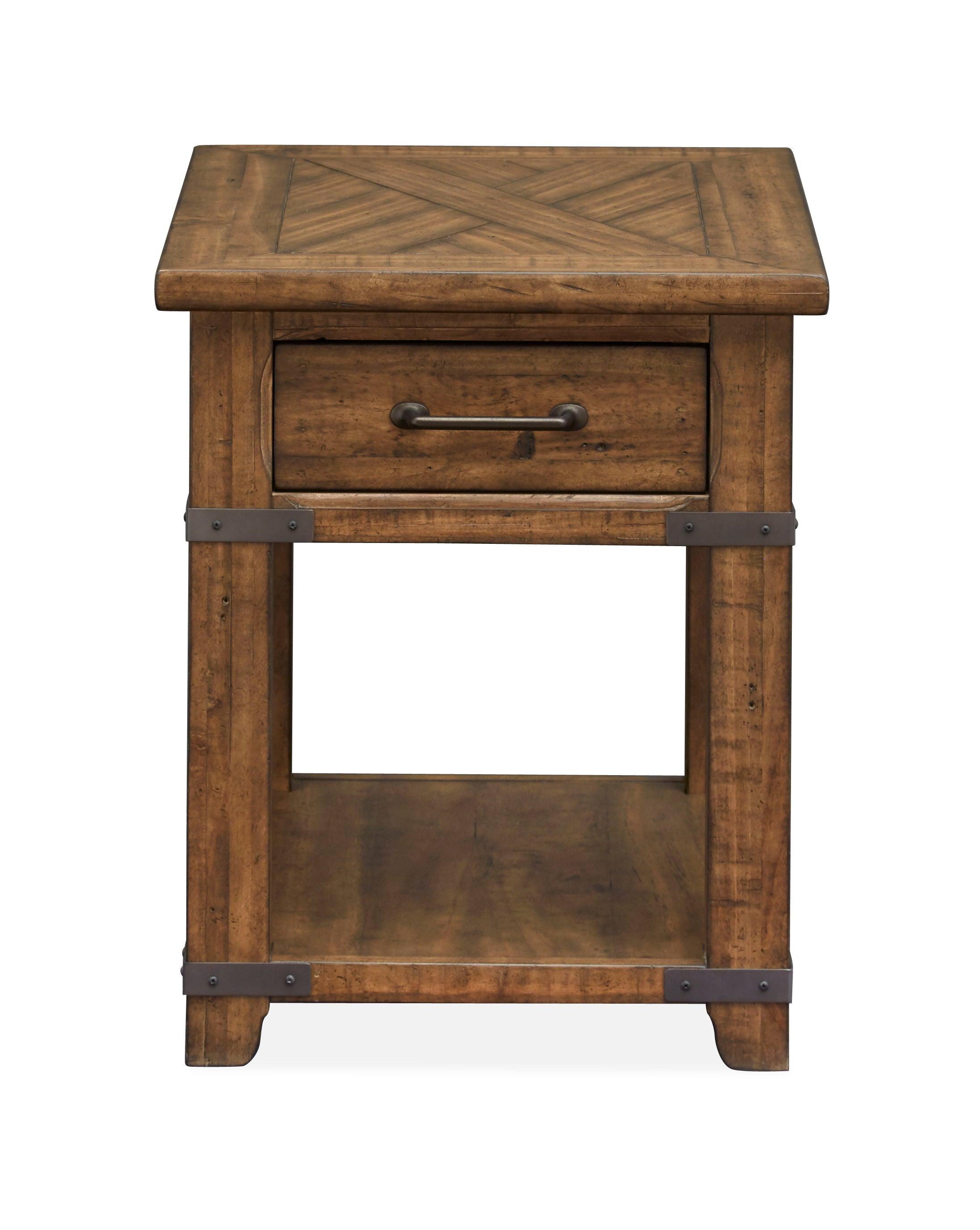 Magnussen Furniture - Chesterfield - Rectangular End Table - Farmhouse Timber - 5th Avenue Furniture