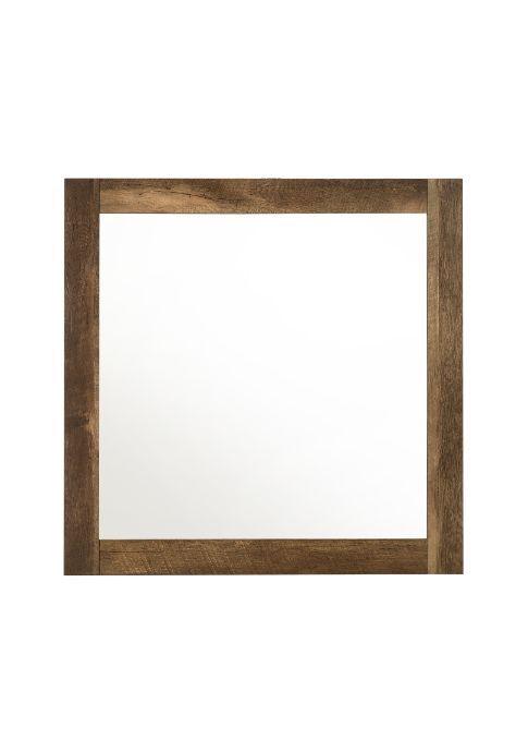 ACME - Morales - Mirror - Rustic Oak Finish - 5th Avenue Furniture