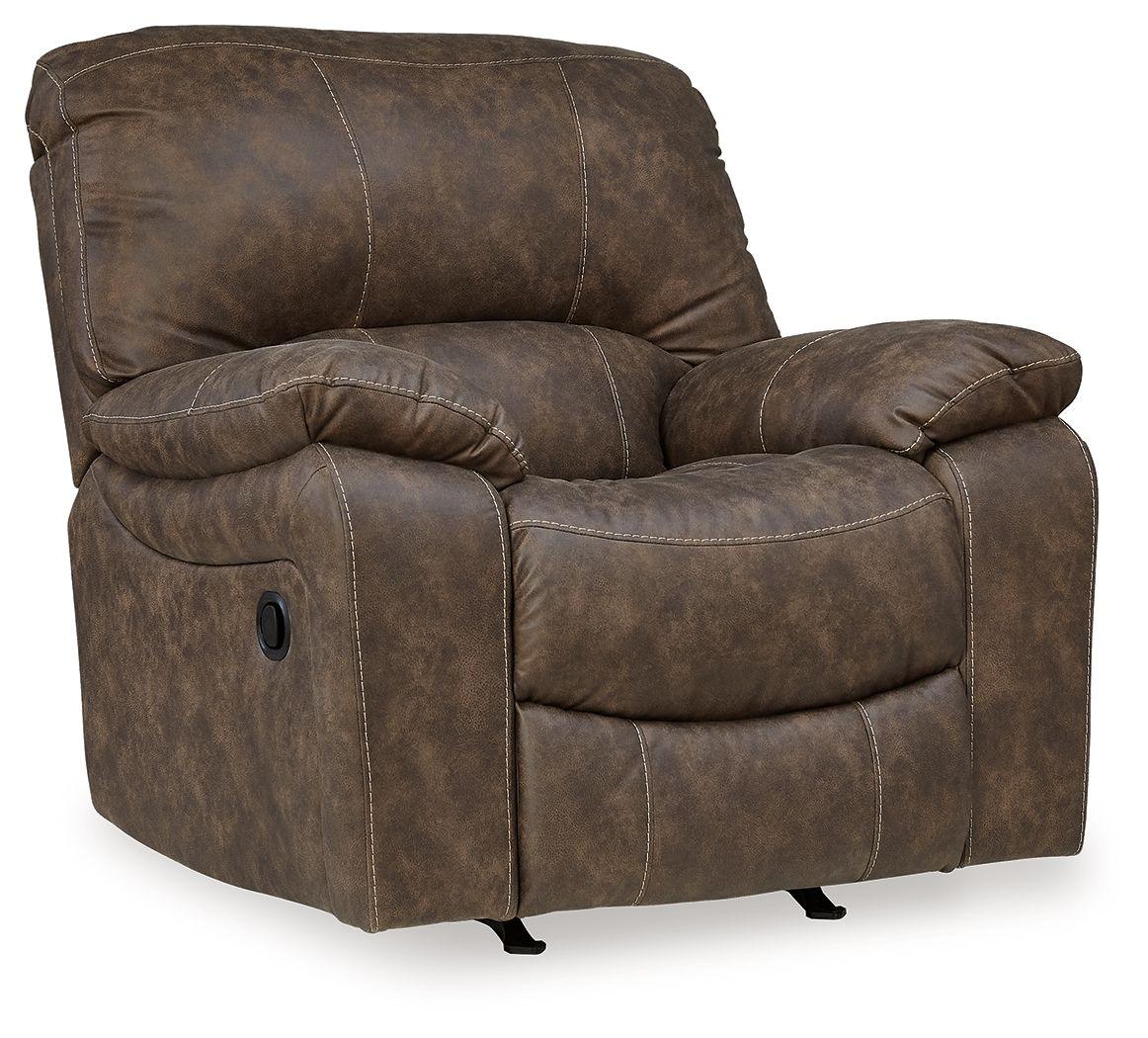 Signature Design by Ashley® - Kilmartin - Chocolate - Rocker Recliner - 5th Avenue Furniture