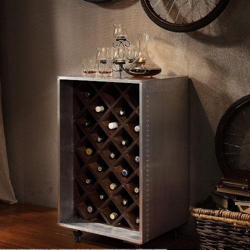 ACME - Brancaster - Wine Cabinet - Aluminum - 5th Avenue Furniture