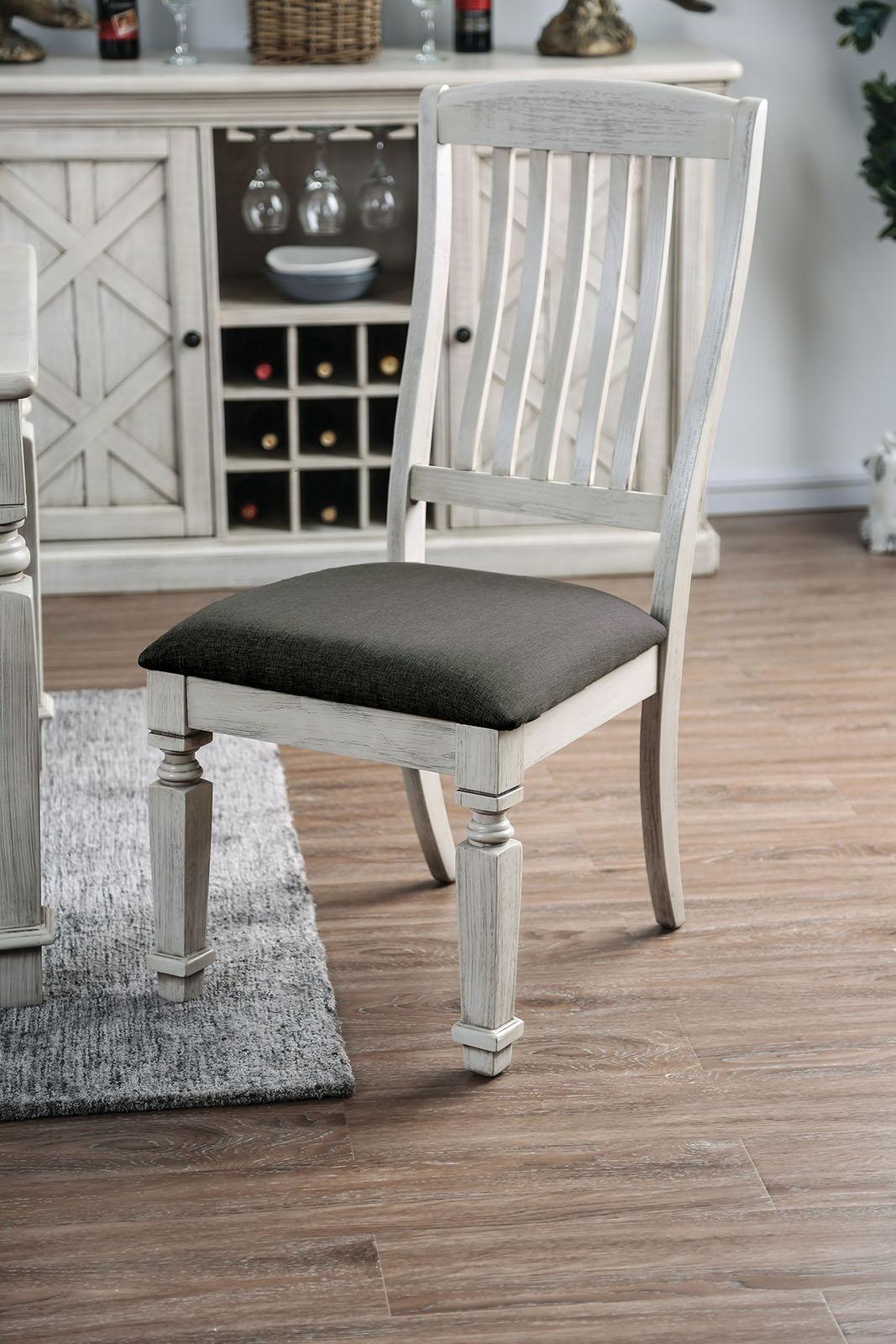 Furniture of America - Georgia - Side Chair (Set of 2) - Antique White / Gray - 5th Avenue Furniture